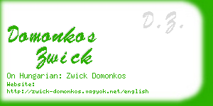 domonkos zwick business card